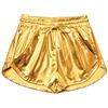 Mirawise Pantaloncini metallici da donna Yoga lucido scintillante caldo coulisse vestito pantaloni corti
