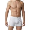 nicoit Boxer Uomo Cotone Elasticizzato 6 Pezzi, Mutande Uomo Boxer con vestibilità Regolare, Fascia Elastica Morbida, Taglie M-3XL (IT, Testo, XL, Regular, Regular, Bianco)
