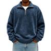 Generico Felpe da Lavoro Uomo con Mezza Zip, Maglione a Maniche Lunghe con Colletto Alto, Felpa Pile per Un Look Casual Invernale e Autunnale con Finiture Elastiche.