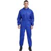 CHICTRY CHICTRYSalopette da Lavoro Uomo Tuta da Lavoro con Cerniera Multitasche Tuta Intera a Manica Lunga Jumpsuit Tuta Meccanico Protettiva Workwear A Blu M