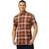 Ben Sherman Camicia a maniche corte da uomo a quadri grandi taglia in vino, 2XL-5XL, vino, 3XL