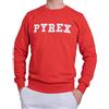 PYREX ORIGINAL - Felpa Girocollo da Uomo in Cotone, Polsini Elasticizzati, Logo Frontale - Art.45102 (Rosso, S)