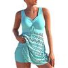 Xinlong Costume da Bagno Donna Curvy Pizzo Push Up Regolabile Spallina Due Pezzi Bikini Donna Mare Vita Alta per Spiaggia Vacanze Estate