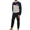 Navigare Pigiama Uomo Invernale Caldo Cotone Interlock Grigio 2141340 (48/M, B2141339)