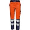 Sir Safety System Velvet Color - Pantaloni da Lavoro Alta visibilità in Fustagno Velvet 350 g/m2, EN ISO 20471 Classe 2, Isolamento Termico, Hi Vis Arancia/Blu, 50