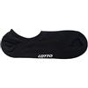 Lotto, 12 fantasmini salvapiede invisibili in cotone elasticizzato sottile e fresco con antiscivolo in silicone sul tallone. Colore NERO taglia 39-42