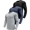 Boyzn Men's 1, 3 or 5 Pack Performance Long Sleeve T-Shirts, Quick Dry UPF 50+ Sun Protection Shirts, Moisture Wicking Sports Long Sleeve Running Tops, Athletic Gym Workout Shirts for Fishing Running