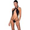 Selente Love & Fun, set intimo femminile seducente composto da corsetto con reggicalze, slip e mascherina in satin esclusiva, prodotto nell'UE