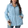Geschallino Donna Cappotto Casual Reversibile Taglie Forti Stampa Floreale Giacca a Vento Leggera con Cappuccio