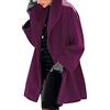 MOKBAY Cappotto Lana Donna Taglie Forti Cappotto Tinta Unita Invernali Cappotti Caldo Monopetto Elegante Maniche Lunghe Giacca