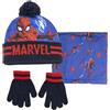 SPIDER-MAN Marvel Cappello Snood e Guanti Set 3 Pezzi Set Invernale Cappello con Bobble per Bambini