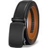 BULLIANT Cintura Uomo, Cintura Pelle 35mm,Trim Regolabile | Cintura Uomo Fibbia Automatica,Confezione Regalo