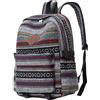 KMGDM Zaino per computer portatile in tela per studenti universitari e appassionati di palestra borse per libri etnici zaini di grande capacità, grigio, 30x13x43cm