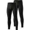 YUSHOW Set di 2 sub abbigliamento termico da uomo lungo inverno caldo strato di base ultra morbido leggings biancheria intima da sci, Nero , 4XL