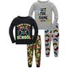 SOIBEEN - Pigiama per ragazzi in cotone, abbigliamento da notte per bambini, set completo maglietta e pantaloni, regalo di Natale, 2-14 anni, 10 anni