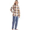 Infiore Pigiama Donna Pile Effetto Coral - Pigiama Donna Invernale Felpato Morbido (652862 Square, XL)