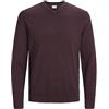 Jack & Jones Maglione da uomo con scollo a V, Rosso (Port Roeale), S