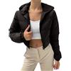 Surttan Piumino Corto Donna Invernale Lucida Colore Puro Con Cerniera Colletto In Piedi a Maniche Lunghe Giubbotto Piumino Moda Cardigan Autunno Inverno Comoda Morbide Cappotto Casual Giacca Leggeri Tops