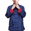 Generic Cinese Capodanno Uomini Tradizionale Tang Giacca Kung Fu Wing Chun Uniforme Festa di Nozze Manica Lunga Top Coat, 50# blu/rosso, Large