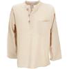 GURU SHOP, Camicia da Pesca Nepal, Camicia Hippie Goa, Camicia Yoga, Camicia Casual, Beige, Cotone, Dimensione Indumenti:L, Camicie