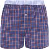 ARTHUR - Mutande da uomo con supporto integrato - 100% cotone biologico - Comfort e supporto ottimale - Piastrelle/strisce, Tartan Marina e Rosso, L