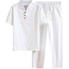 RUMAOZIA Biancheria di cotone Zen Meditazione Tai Chi Uniforme Uomini Cinese Tradizionale Abbigliamento Kung Fu Abbigliamento Respiratore Top Arti Marziali Set Tang Tuta Manica Corta Pantaloni