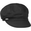 Seeberger Berretto Newsboy Azalee Donna - Cotton cap Estivo con Visiera, Fodera Estate Primavera/Estate - Taglia Unica Nero