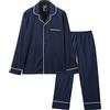 Arjen Kroos Pigiama Uomo Invernale Lungo Leggero Classico Aperto Davanti Due Pezzi Maniche Lunghe Bottoni Pigiami e Pantaloni Pigiama Uomo Loungewear con Tasche, XL