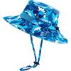 WAWSAM Cappello da sole per bambini, cappello da pescatore per bambini, protezione solare, cappello estivo regolabile da spiaggia con tesa larga per ragazze e ragazzi giochi all'aperto