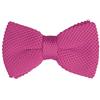 Allegra K Papillon da uomo pre-legato collo regolabile tinta unita lavorato a maglia papillon, Rosso rosato, Taglia unica