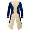 MSemis Costume da Principe La Bella e la Bestia Carnevale Costume Blazer Elegante Azzurro Abito da Cerimonia Cappotto Bambino Invernale Smoking Giacca da Sposa Festa Blu B 3-4 Anni