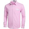 Enlision Camicia Uomo Elegante Manica Lunga Regular Fit Camicia Matrimonio Casual Camicie Classiche da Cerimonia Business con Tasca