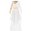 Freebily Vestito da Danza Liturgico Donna con Pantaloni a Gamba Larga Abito da Danza Lirica Contemporanea Moderna Manica Lunga Completo da Pattinaggio Artistico