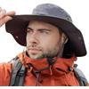TOP-EX XL/XXL - Cappello da sole per uomo con tesa larga UPF 50+ e impermeabile - Grande cappello estivo per esterni per escursionismo, trekking, pesca, campeggio, vela, pieghevole, regolabile