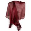 Emila Stola rosso scuro cerimonia coprispalle elegante a rete con frange foulard scialle grande sciarpa lurex da matrimonio per abito da sera giorno primavera estate 2026 Bordeaux