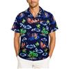 King Kameha Funky-Camicia-Hawaiana, Natale, Manica-Corta, Christmas-Island, Multi-Blu, 3XL
