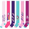 L&K-II Confezione da 6 Collant per Bambina, Collant per Ragazza con Motivi e Colori di Unicorni nel Set 2715, 146-152