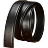 bisch Cinture senza fibbia 2.4 2.8 3.0 3.5 3.8 cm Larghezza Marca Fibbia ad ardiglione Cinture da uomo in pelle nera Genvine Corpo senza cinturino con fibbia (Size : 120cm, Color : 3.2cm)