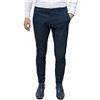 Evoga Pantaloni Uomo Invernali Casual Eleganti Slim Fit Principe di Galles (54, Blu Scuro)