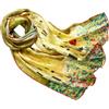Prettystern Donna 160cm Sciarpa Seta Gustav Klimt stampe d'arte Foulard Regalo Idee Natale Mamma Bacio Giallo Oro P760