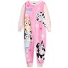 BlueY & Friends Tutina Rosa per Bambine | Abbigliamento da casa in Micropile a Maniche Lunghe con Cerniera, Bingo, Chloe e Mackenzie | Pigiama per Bambini