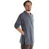 HEMAD Pescatori Camicia - Nepali Kurta - Cotone Leggero - M Blu & Bianco a Righe