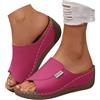 Generico Ciabatte Donna Estive, Ciabatte Donna Estive Ortopediche Sandali Pelle Anatomiche Eleganti, Zeppa Antiscivolo Supporto Arco per Casa e Spiaggia Scarpe Trekking Pantofole38