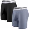 Ouruikia Boxer da Uomo, Slip Comfortevole, a Gamba Lunga, Traspiranti dei Boxer Uomo, Intimo Maschile in Colori Assortiti