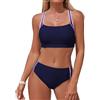 Adigaber Costume da Bagno Due Pezzi Donna Unicolore Vita Media Sportivo | Unicolore,Imbottiture Rimovibili,Vita Media,Spalline Regolabili,Traspirante,Asciugatura rapida,Spiaggia,Sportivo