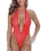 SHERRYLO Costume da bagno intero trasparente perizoma per le donne sexy body vedere attraverso Monokini High Cut trasparente Lingerie Sandali Adventure Seeker punta chiusa T Bambini SmallMedium