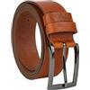 No Limits Cintura Uomo In Vero Cuoio, Made in Italy, Sportiva Senza Cuciture e Accorciabile, Fibbia in Metallo Nickel Free, Alta 4 cm Con Scatola