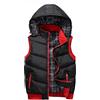 Generico Gilet Uomo Invernale Cerniera, Smanicato Uomo Invernale a Listino Colori a Blocchi Cappuccio Staccabile con Tasche, Gilet Termico - Abbigliamento Sportiva Classic Nero 4XL