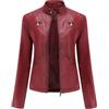 Peuignao Giubbotto Ecopelle Donna Giubbino Ecopelle Giacca Pelle Giubbotto Similpelle Biker Giubbini Moto Leather Jacket Giacche Finta Pelle Pu Bikers Giacca Giubbotti Moto Donna Rosso M