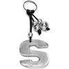 Vestopazzo portachiavi lettera.Nickel tested,lavorazione artigianale fatto a mano in alluminio 100% riciclato.Unisex (S)